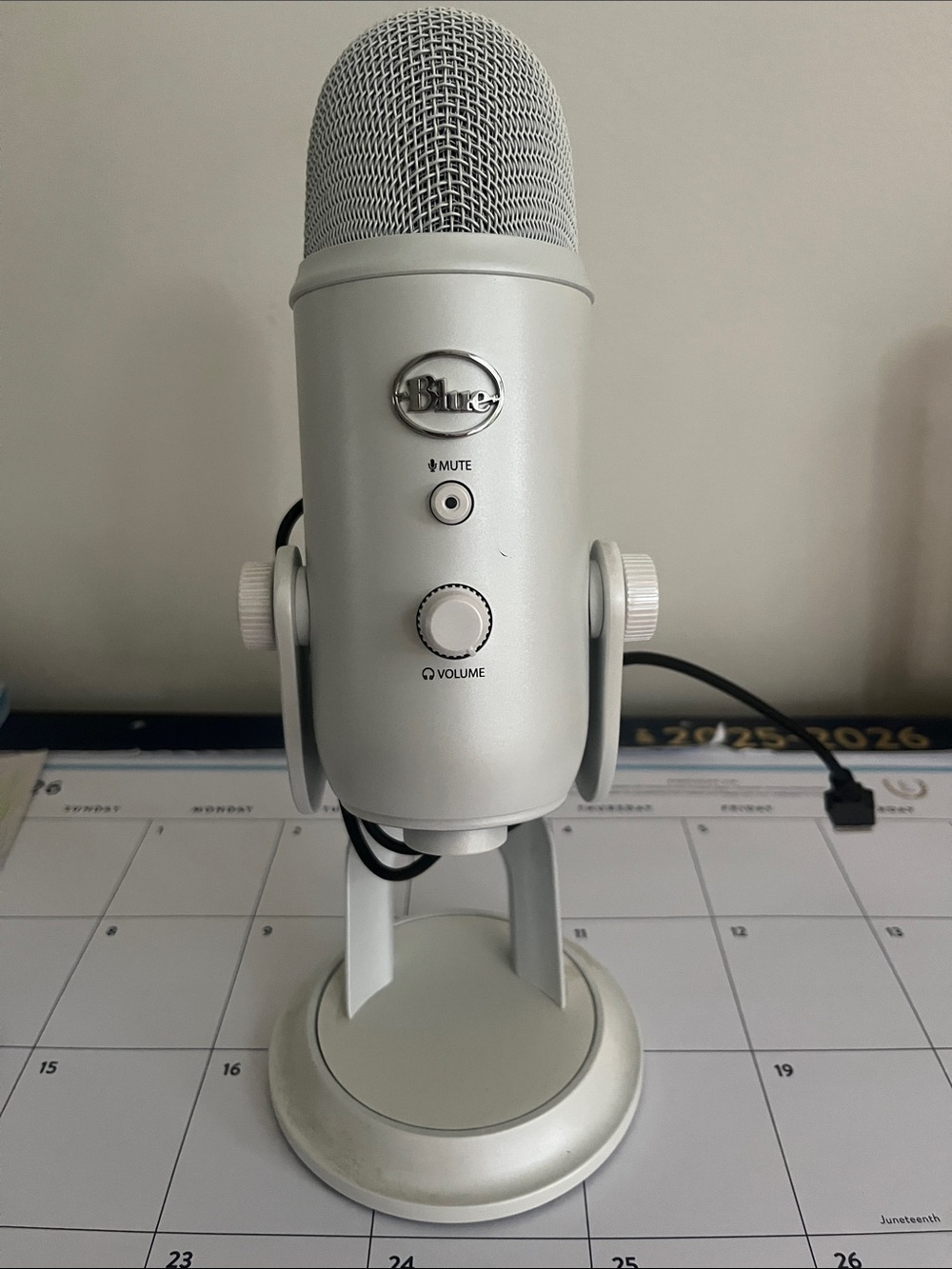 Blue USB Microphone - White